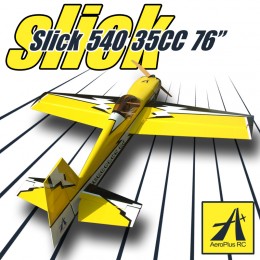 AeroPlusRC SLICK 540 35 CCM 1,93 Meter Spw. gelb/schwarz/weiß APG035012A